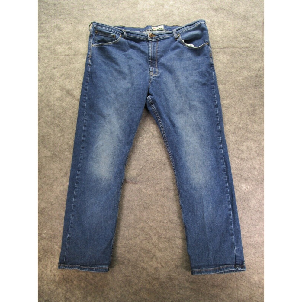 Wrangler Jeans Mens 42 X 30 Regular Taper Leg stretch denim